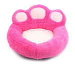 Paw Shape Pet Bed - Soft Fleece - Plush Lounger InfiniteWags Pink Medium 
